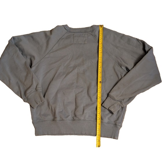 American Eagle Sweatshirt Womens XS Seriously Lived In Happiest Here Smiley Blue - Picture 9 of 13